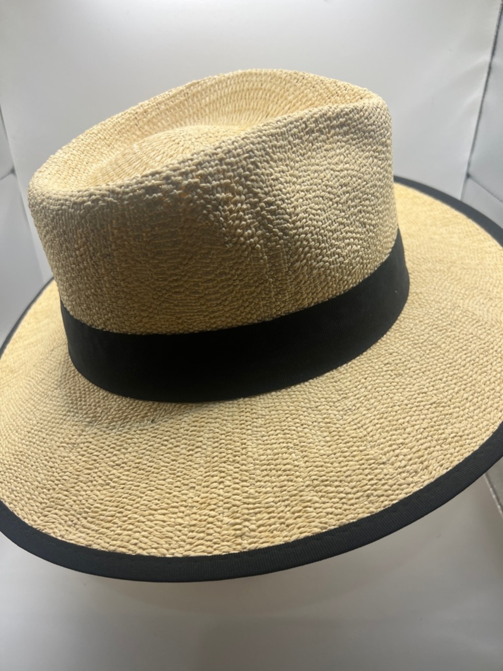1917 Biltmore Straw Fedora with Black Band. - Picture 5 of 7